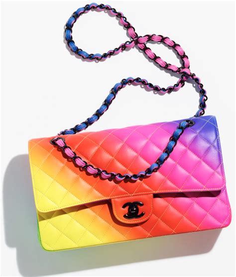 chanel rainbow flap bag|chanel vintage flap bag.